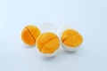 Twin salty eggs yolk Royalty Free Stock Photo